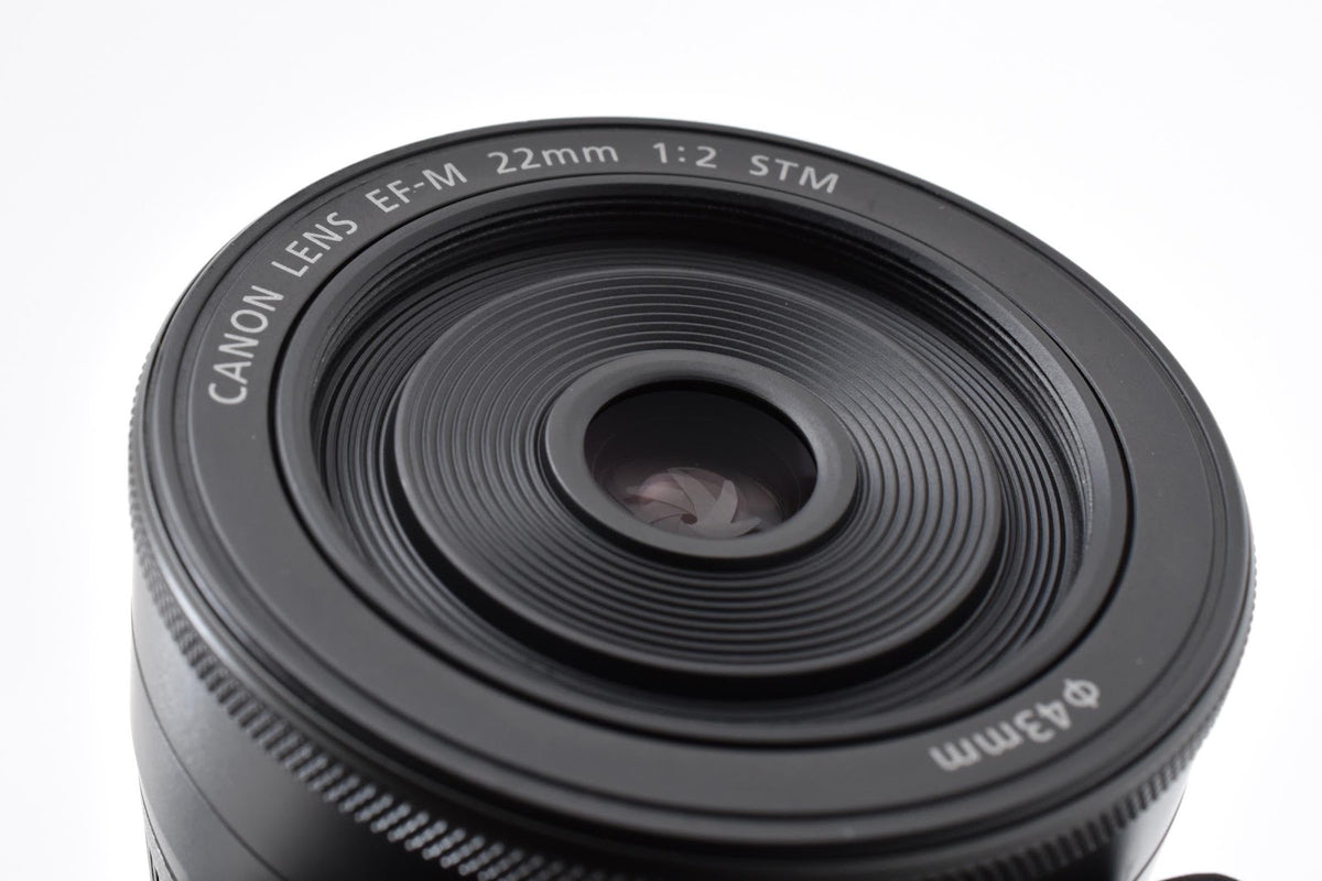 ★美品★ キヤノン CANON EF-M 22MM F2 STM ブラック 交換レンズ ★ #9286