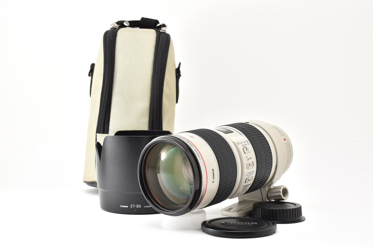 ★良品★ キヤノン CANON EF 70-200MM F2.8L IS USM 望遠ズームレンズ フード ケース付き ★ #9336