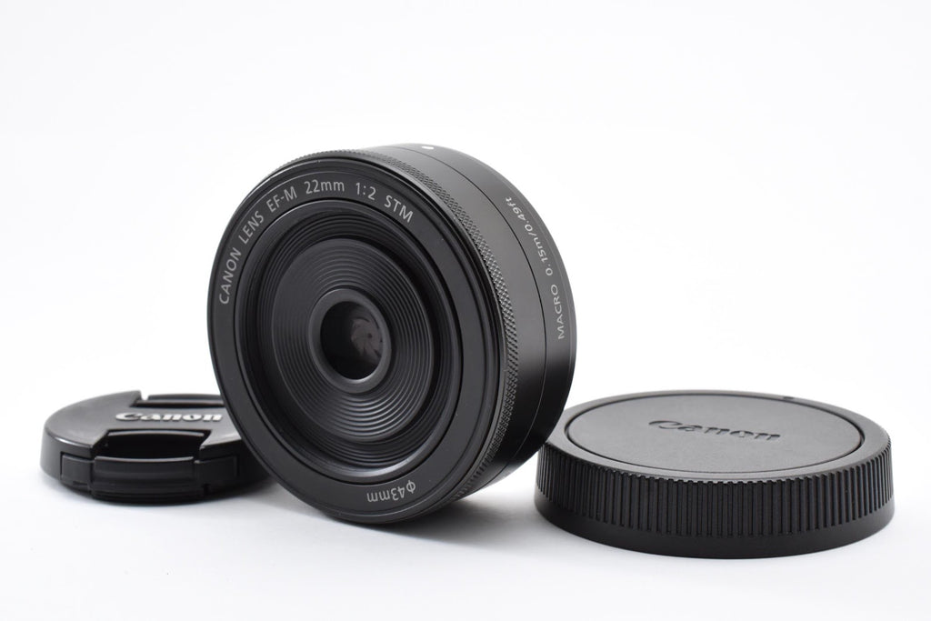 ★美品★ キヤノン CANON EF-M 22MM F2 STM ブラック 交換レンズ ★ #9286