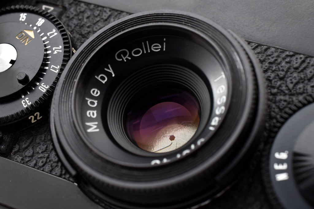 ★美品★ ローライ Rollei 35T 40MM F3.5 (テッサー) ケース ストラップ付 薄クモリ写りに影響なし フィルムカメラ ★ #9259