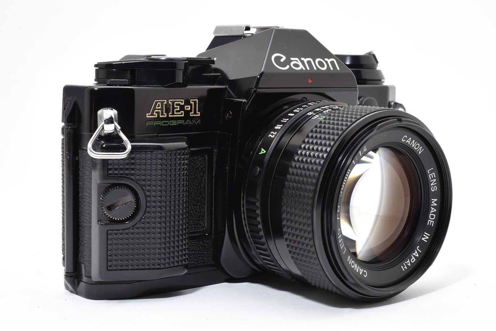 ★良品★ キヤノン CANON AE-1 PROGRAM シャッター鳴きなし ボディ NEW FD 50mm F1.4 ブラック フィルムカメラ ★ #8684