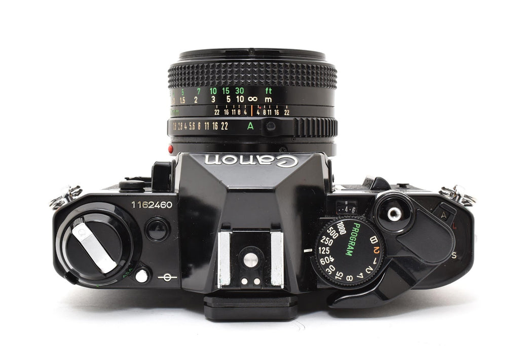 ★良品シャッター鳴きなし★ キヤノン CANON AE-1P ボディ ブラック  /NEW FD 50MM F1.8 一眼レフフィルムカメラ ★ #8301