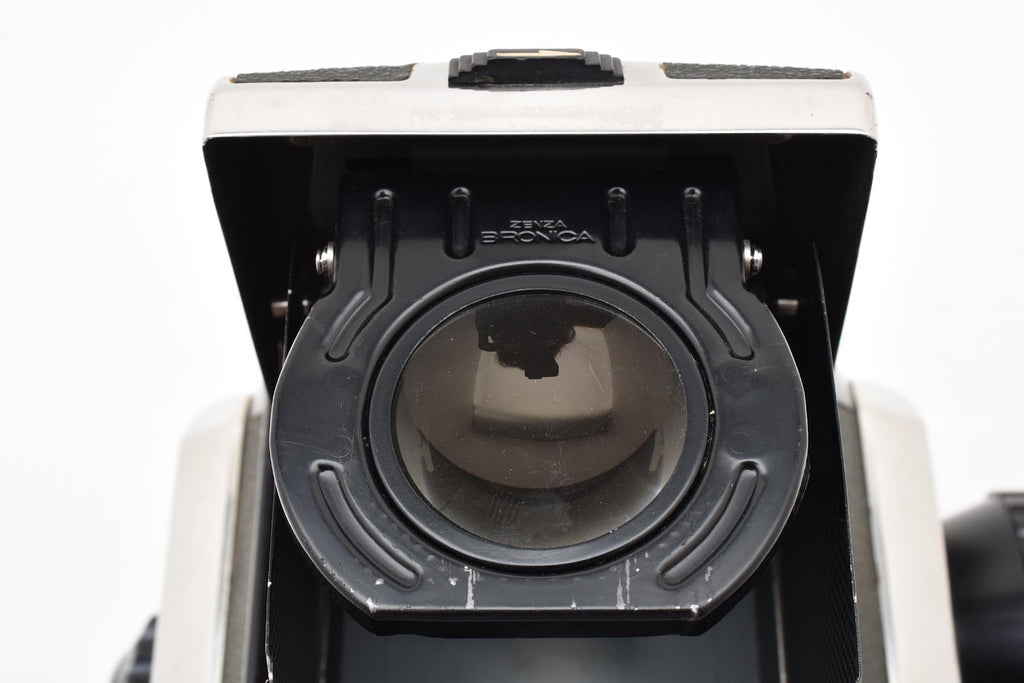 ★ ゼンザブロニカ ZENZABRONICA S2 ボディ NIKKOR-P 75MM F2.8 ファインダーロック不完全 シャッター幕ヨレ 小スレあり ★ #9248