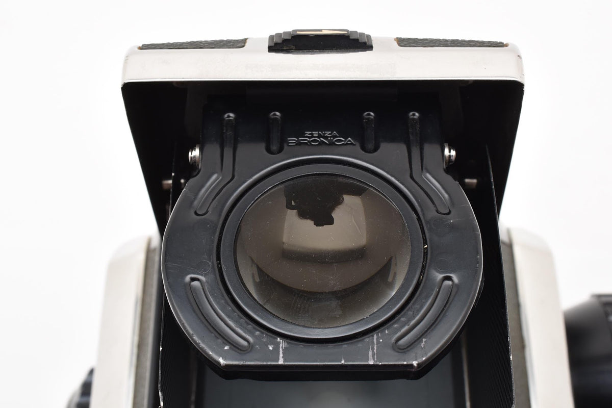 ★ ゼンザブロニカ ZENZABRONICA S2 ボディ NIKKOR-P 75MM F2.8 ファインダーロック不完全 シャッター幕ヨレ 小スレあり ★ #9248