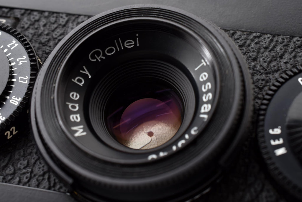 ★美品★ ローライ Rollei 35T 40MM F3.5 (テッサー) ケース ストラップ付 薄クモリ写りに影響なし フィルムカメラ ★ #9259