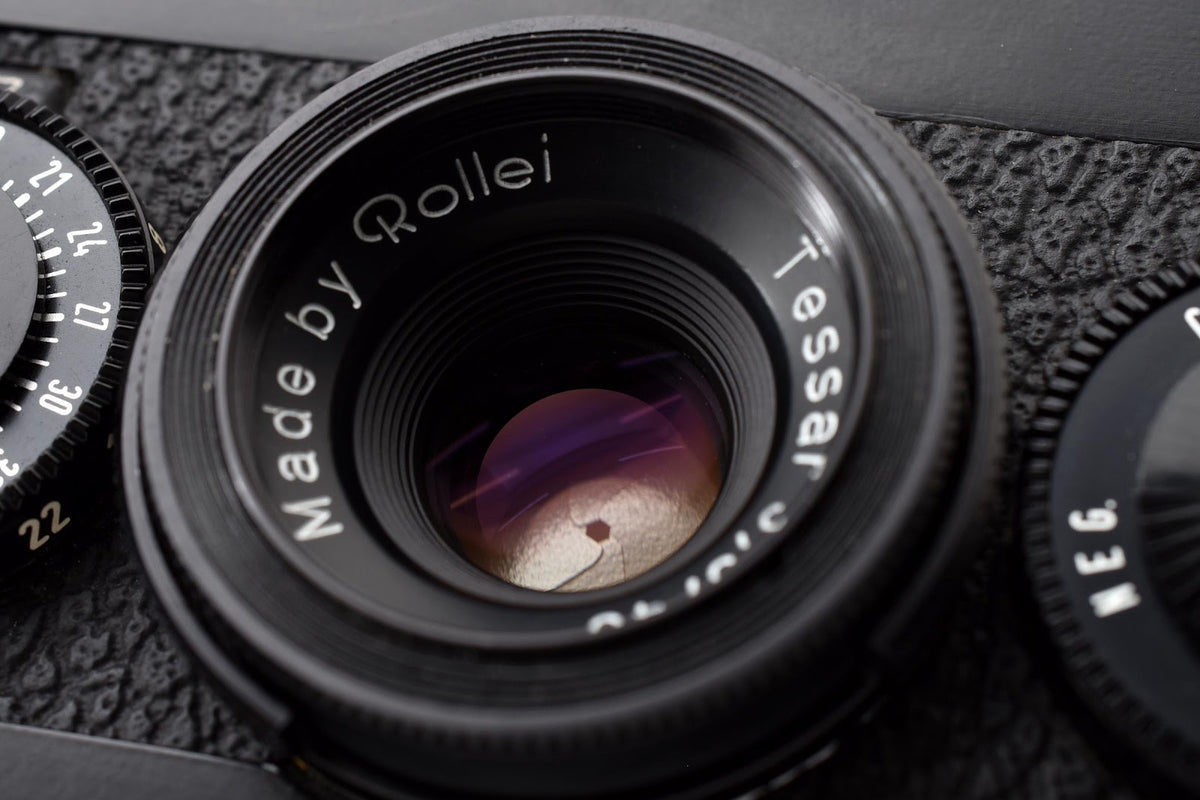 ★美品★ ローライ Rollei 35T 40MM F3.5 (テッサー) ケース ストラップ付 薄クモリ写りに影響なし フィルムカメラ ★ #9259