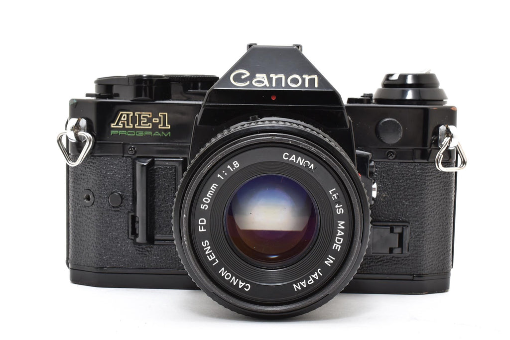 ★良品シャッター鳴きなし★ キヤノン CANON AE-1P ボディ ブラック  /NEW FD 50MM F1.8 一眼レフフィルムカメラ ★ #8301
