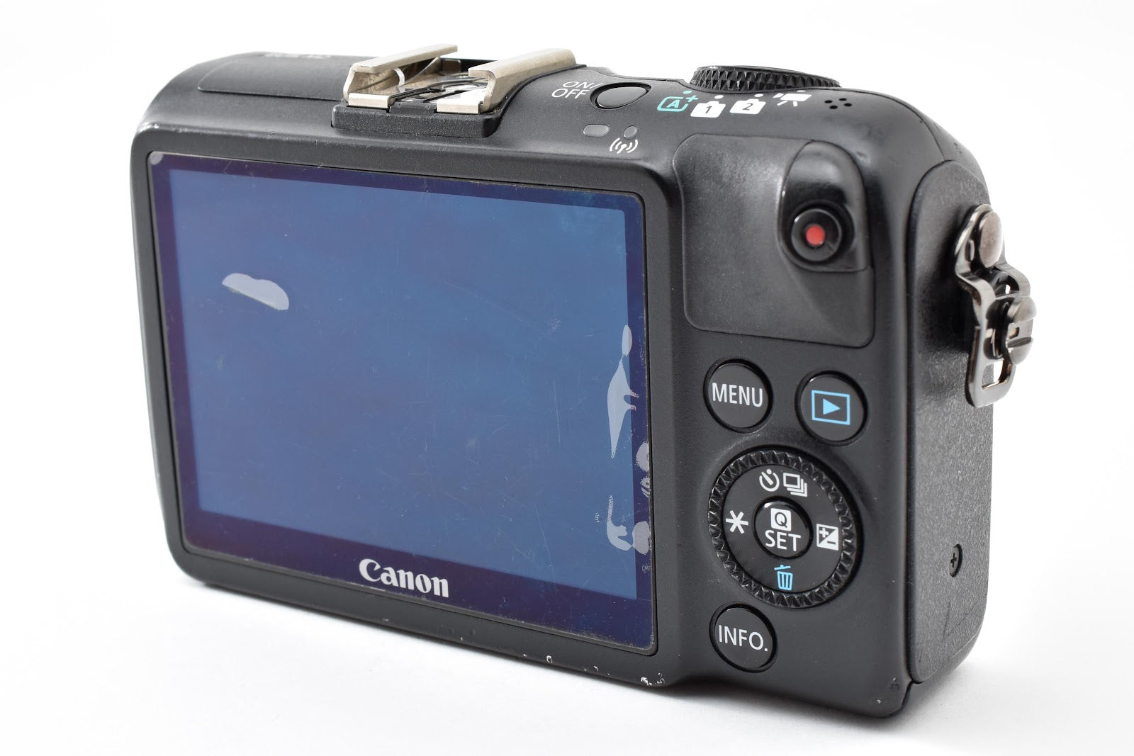 ★現状品★ キヤノン CANON EOS M2 ボディ ブラック 小スレ・傷あり 十字キー上・setボタン反応なし ミラーレス ★ #9123