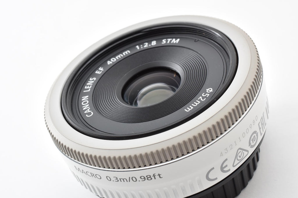 ★美品★ キヤノン CANON EF 40MM F2.8 STM ホワイト 単焦点レンズ ★ #9195