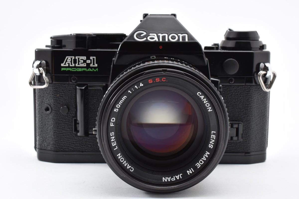 ★良品★ キヤノン CANON AE-1 PROGRAM ボディ ブラック FD 50mm f1.4 S.S.C フィルム一眼レフ ★ #9278