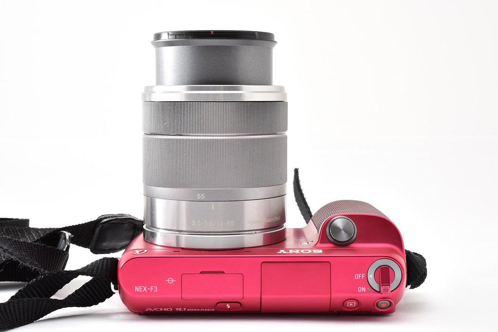 ★美品ショット数4,921回★ ソニー SONY NEX-F3 ピンク  18-55mm レンズキット ミラーレス一眼 動作良好 ★ #9355