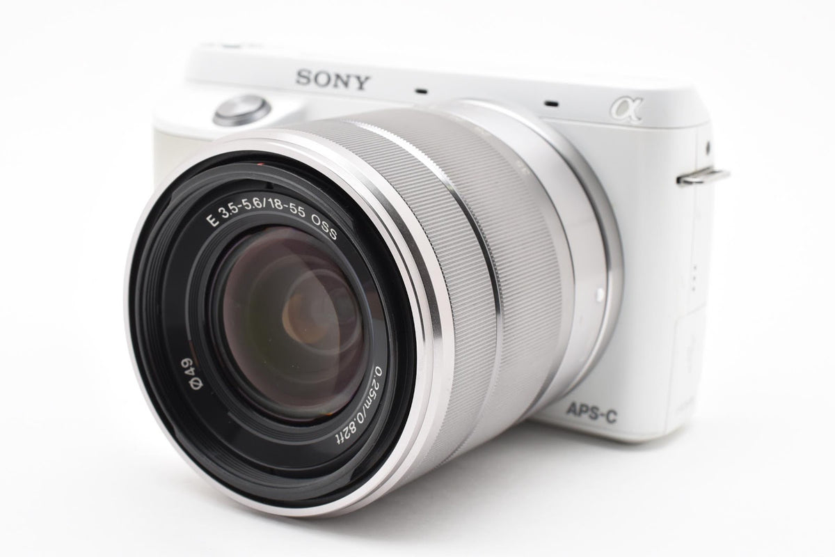 ★良品★ ソニー SONY ショット数22,778回 NEX-F3 18-55MM レンズセット デジタルカメラ ホワイト ★ #9241