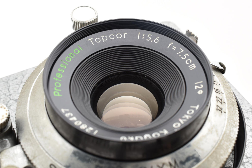 ★ トプコール PROFESSIONAL TOPCOR 75MM F5.6 フィルムカメラ用レンズ ★ #9218
