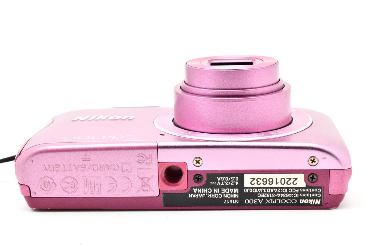★訳あり品大特価★ ニコン Nikon COOLPIX A300 ピンク コンデジ 十字キー誤作動 実用的 ★ #9335