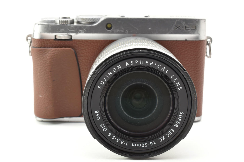★ショット数3,330回★ フジフイルム FUJIFILM X-E3 ボディ  XC 16-50MM F3.5-5.6 OIS ブラウン シルバー ★ #9074