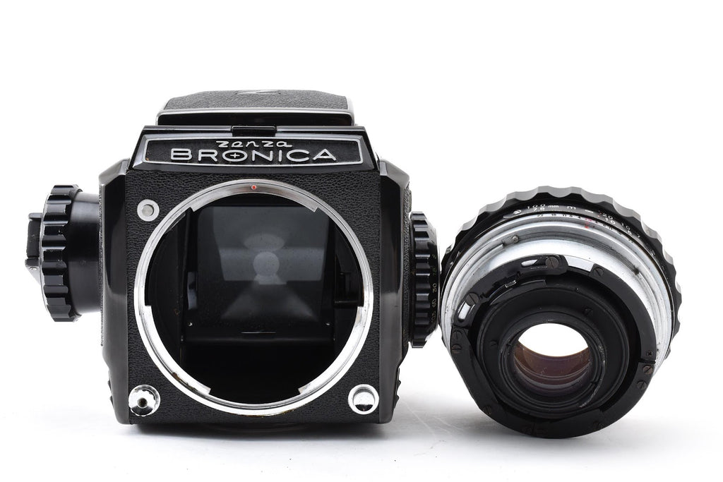 ★良品★ ゼンザブロニカ ZENZABRONICA S2 ブラック 中判フィルムカメラ + NIKKOR-P 75mm F2.8 ★ #8845
