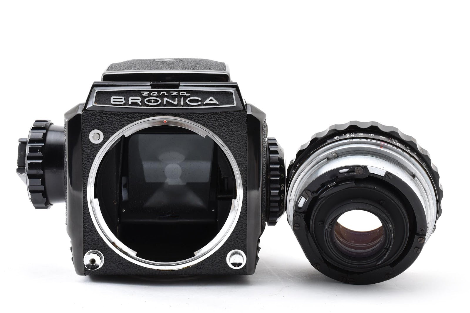 ★良品★ ゼンザブロニカ ZENZABRONICA S2 ブラック 中判フィルムカメラ + NIKKOR-P 75mm F2.8 ★ #8845
