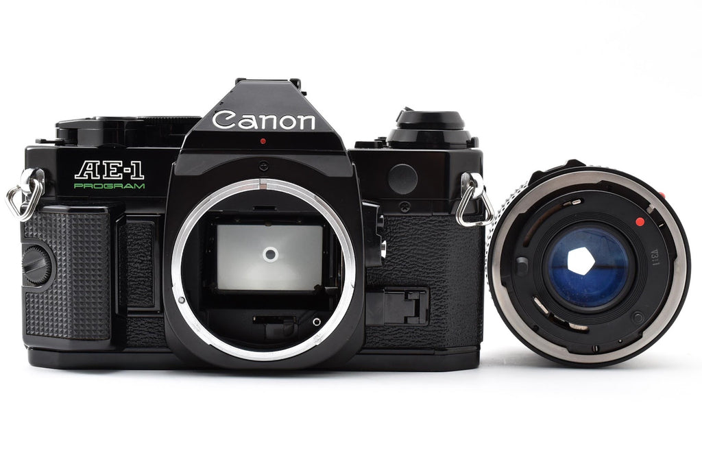 ★良品★ キャノン CANON AE-1 PROGRAM ボディ ブラック NEW FD 50MM F1.8 シャッター鳴きなし フィルムカメラ ★ #8933