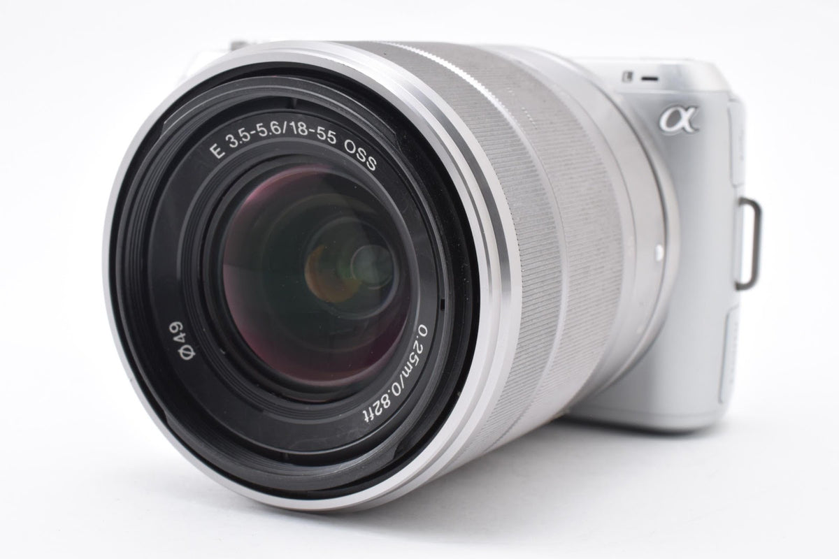 ★ ソニー SONY ショット数17,059回 NEX-C3 ボディ シルバー 18-55MM レンズキット ミラーレス ★ #9433
