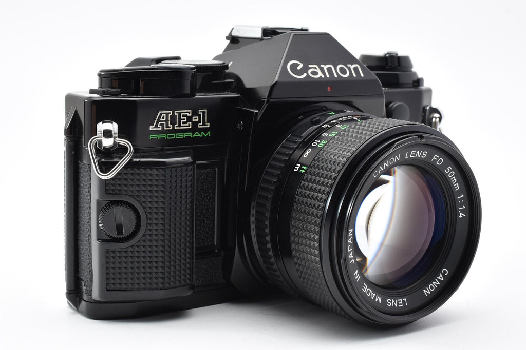 ★美品★ キヤノン CANON AE-1 PROGRAM ボディ ブラック NEW FD 50MM F1.4 フィルムカメラ ★ #8905