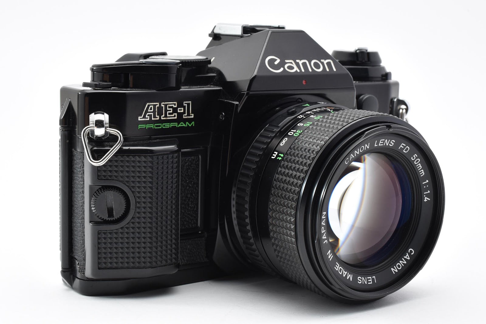 ★美品★ キヤノン CANON AE-1 PROGRAM ボディ ブラック NEW FD 50MM F1.4 フィルムカメラ ★ #8905