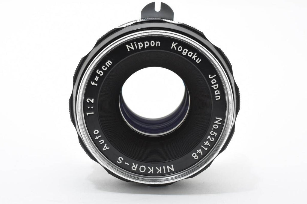 ★極上品★ ニコン NIKON NIKKOR-S AUTO 5cm F2 非AI チックマーク PAT.PEND 9枚絞り R刻印 5cm表記フード・Nikkorキャップ ★ #7460