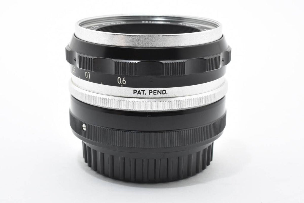 ★極上品★ ニコン NIKON NIKKOR-S AUTO 5cm F2 非AI チックマーク PAT.PEND 9枚絞り R刻印 5cm表記フード・Nikkorキャップ ★ #7460