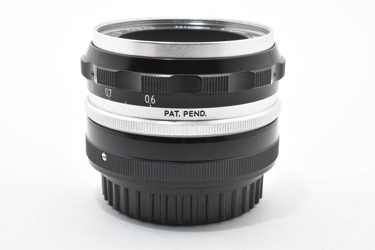 ★極上品★ ニコン NIKON NIKKOR-S AUTO 5cm F2 非AI チックマーク PAT.PEND 9枚絞り R刻印 5cm表記フード・Nikkorキャップ ★ #7460