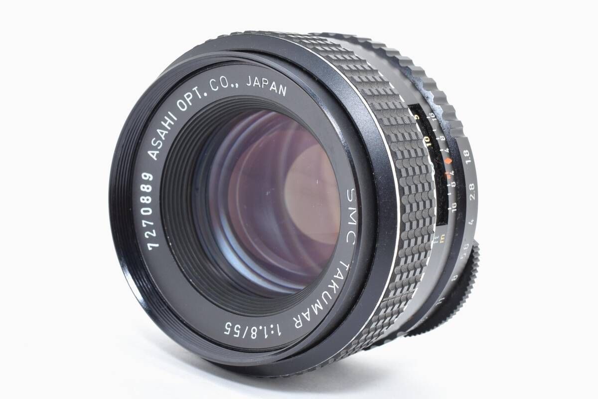 ★LS整備済み★ ペンタックス PENTAX SMC TAKUMAR 55MM F1.8 ブラック M42マウント 単焦点レンズ ★ #7785