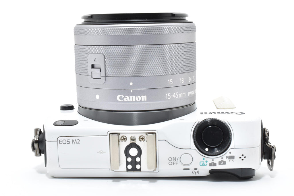 ★美品★ キヤノン Canon EOS M2 ボディ ホワイト EF-M 15-45mm F3.5-6.3 IS STM ★ L24#7060