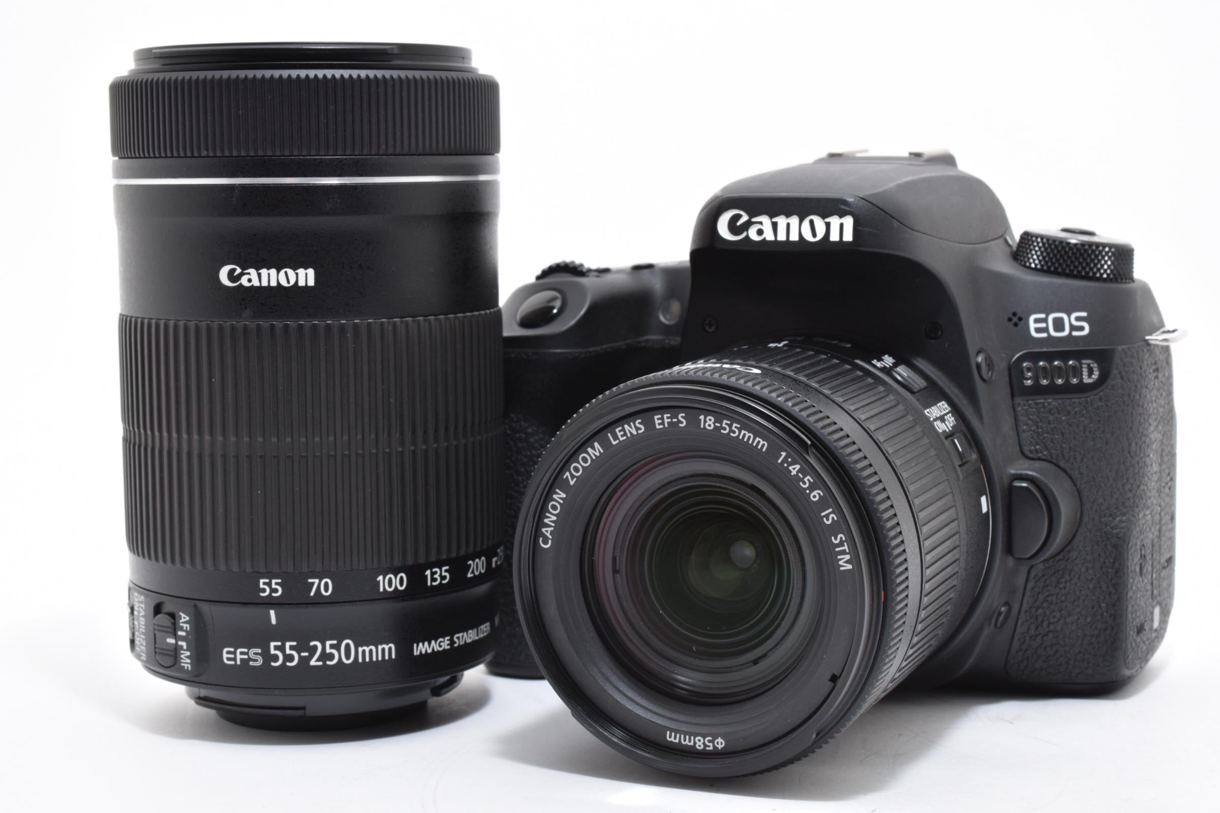 ★美品ショット数12088回★ キヤノン Canon EOS 9000D ダブルズームキット 18-55ｍｍ 55-250mm ★ L52#8085