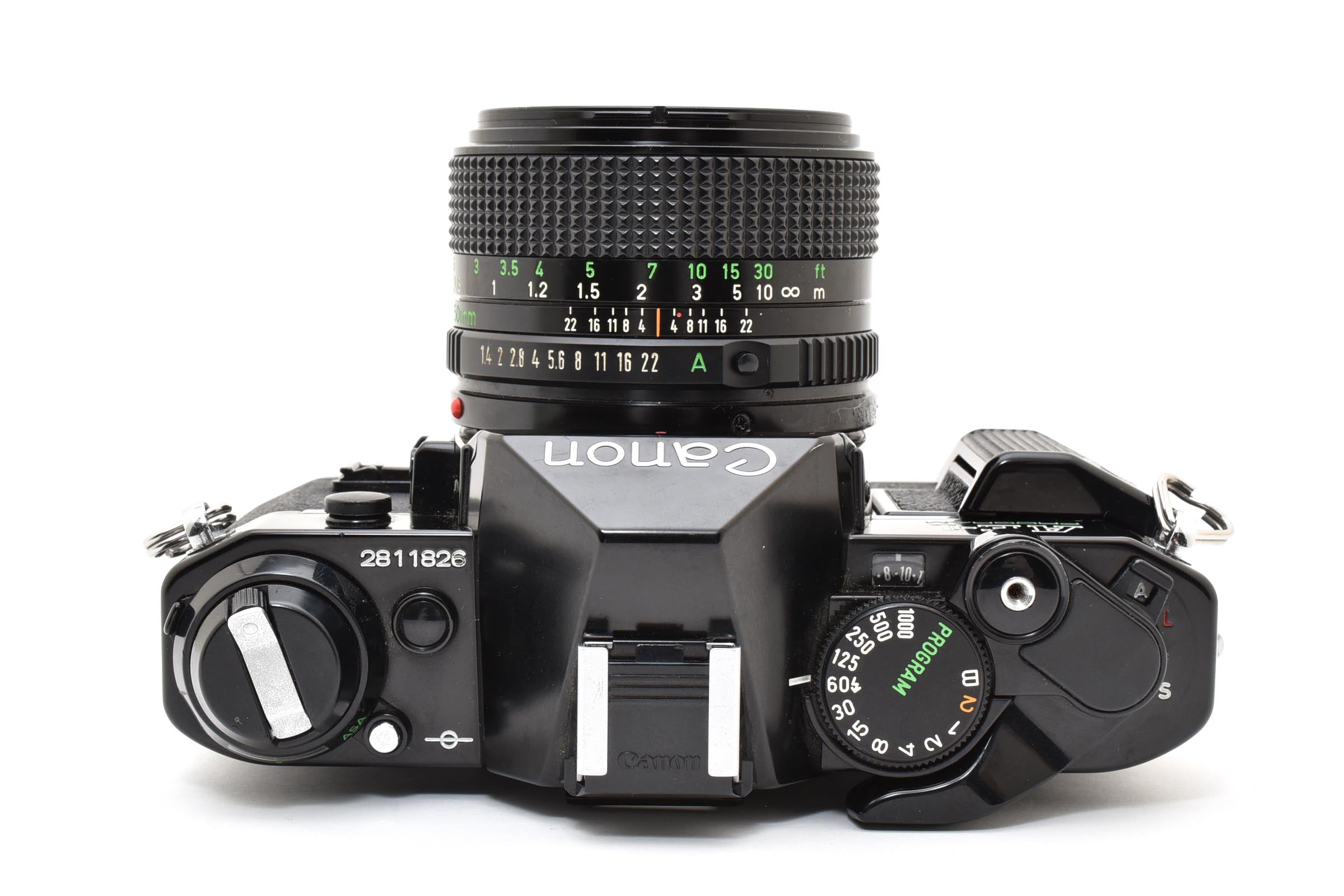 ★良品シャッター鳴きなし★ CANON AE-1 PROGRAM ボディ ブラック NewFD 50mm f1.4 フィルム一眼レフカメラ ★ #8365