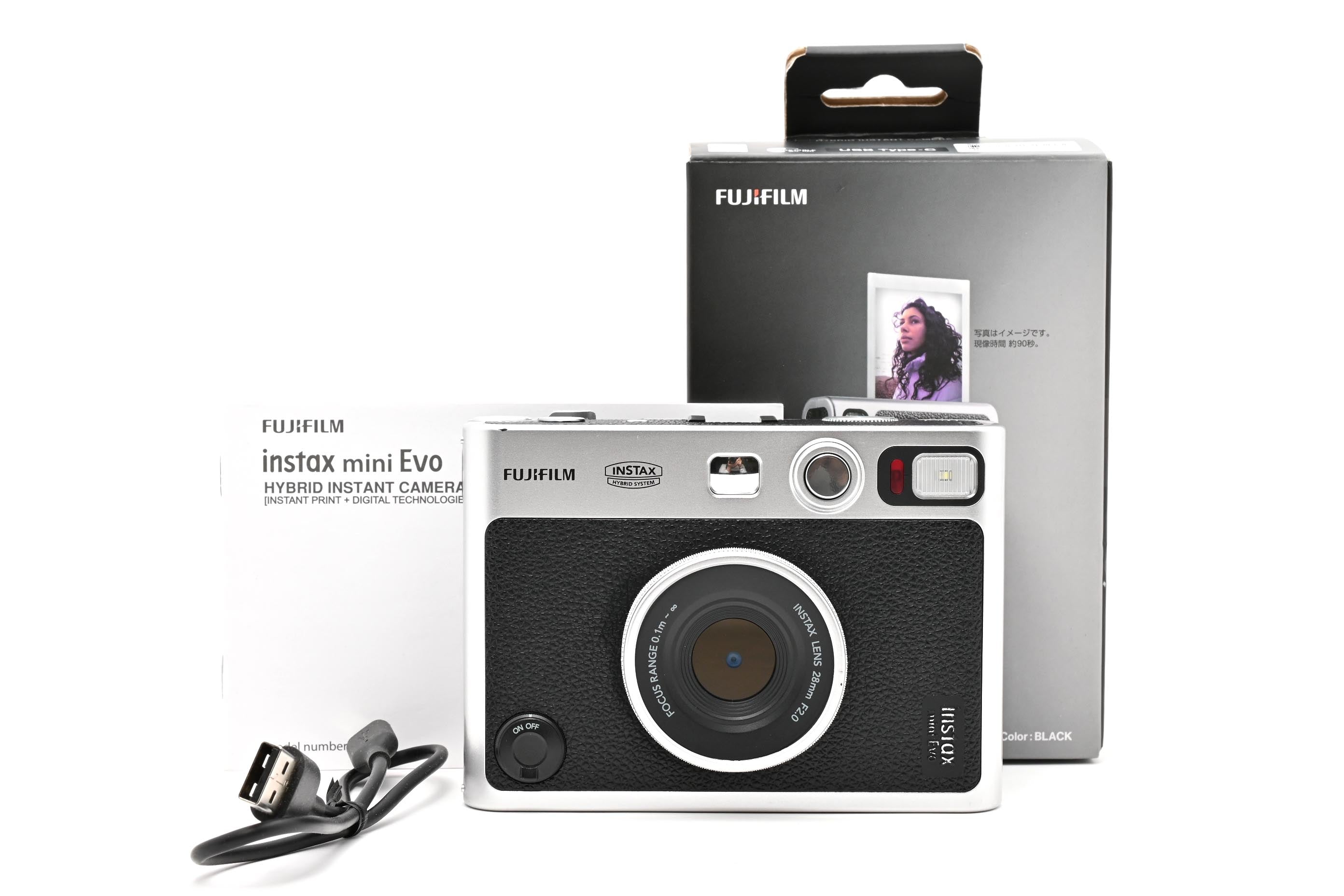★美品★ フジフイルム FUJIFILM INSTAX MINI EVO (USB TYPE-C) ハイブリッドインスタントカメラ ★ #8305
