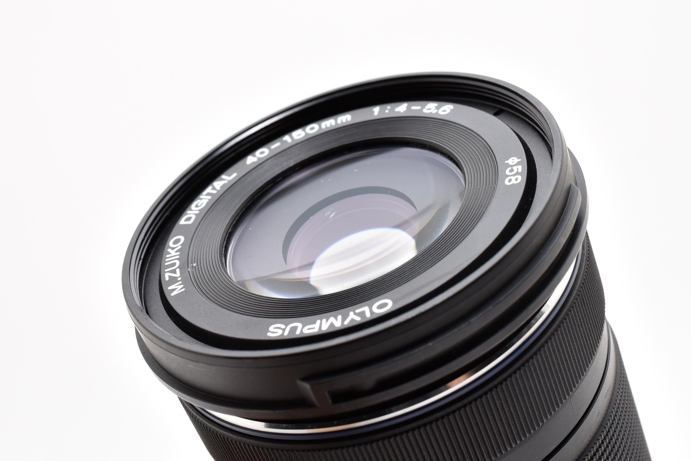 ★美品★ オリンパス Olympus M.ZUIKO DIGITAL 40-150MM F4-5.6 R ED MSC シルバー 望遠ズームレンズ ★ #8398