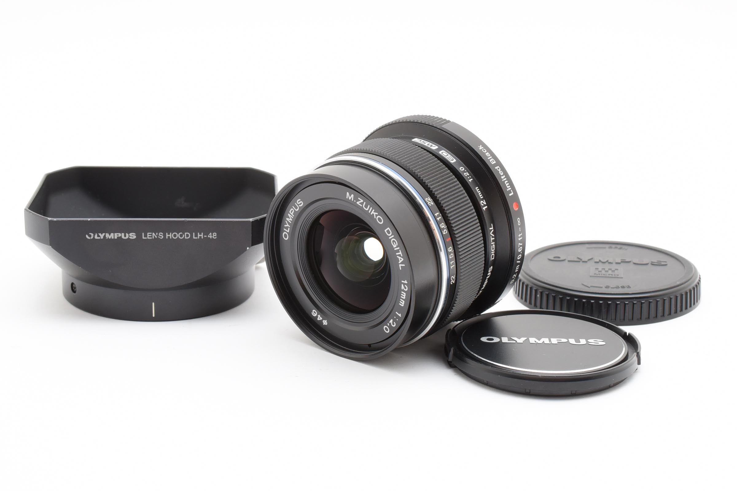 ★良品★ オリンパス Olympus M.ZUIKO DIGITAL ED12mm F2.0 リミテッドブラックキット【世界限定3000セット】 デジタルレンズ ★ #8287