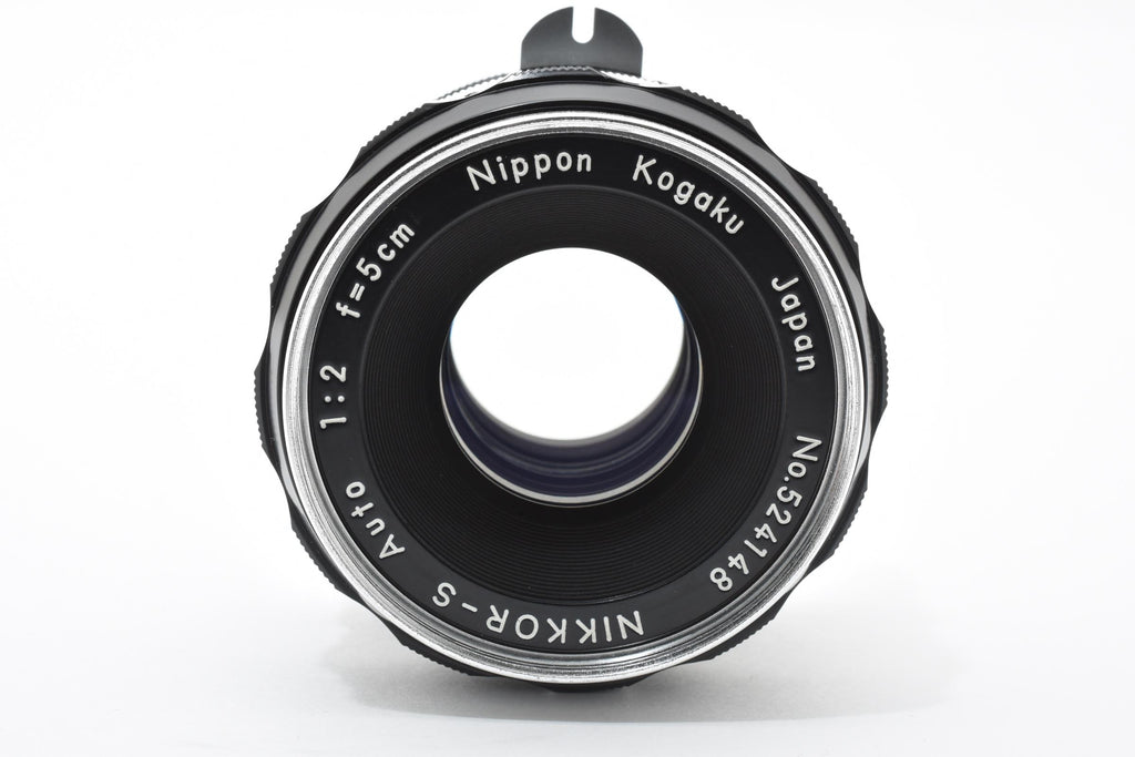 ★極上品★ ニコン NIKON NIKKOR-S AUTO 5cm F2 非AI チックマーク PAT.PEND 9枚絞り R刻印 5cm表記フード・Nikkorキャップ ★ L55#7460