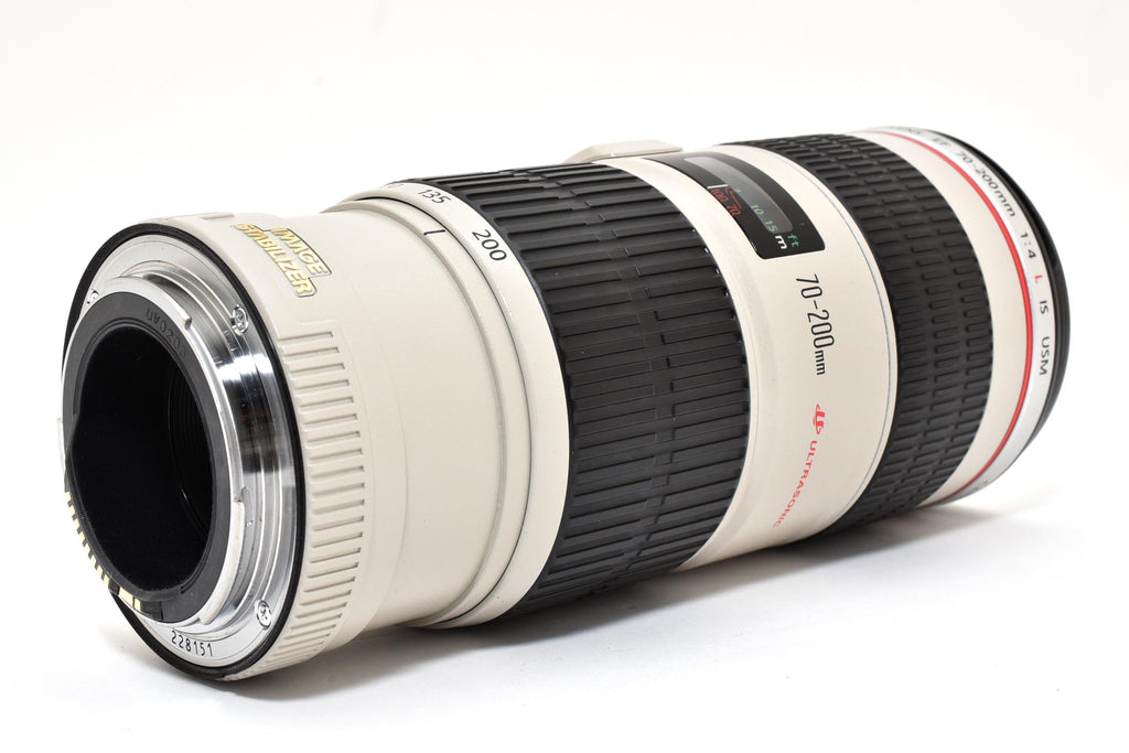 ★良品★ キヤノン Canon EF70-200MM F4L IS USM ホワイト 望遠ズームレンズ ★ L49#7915