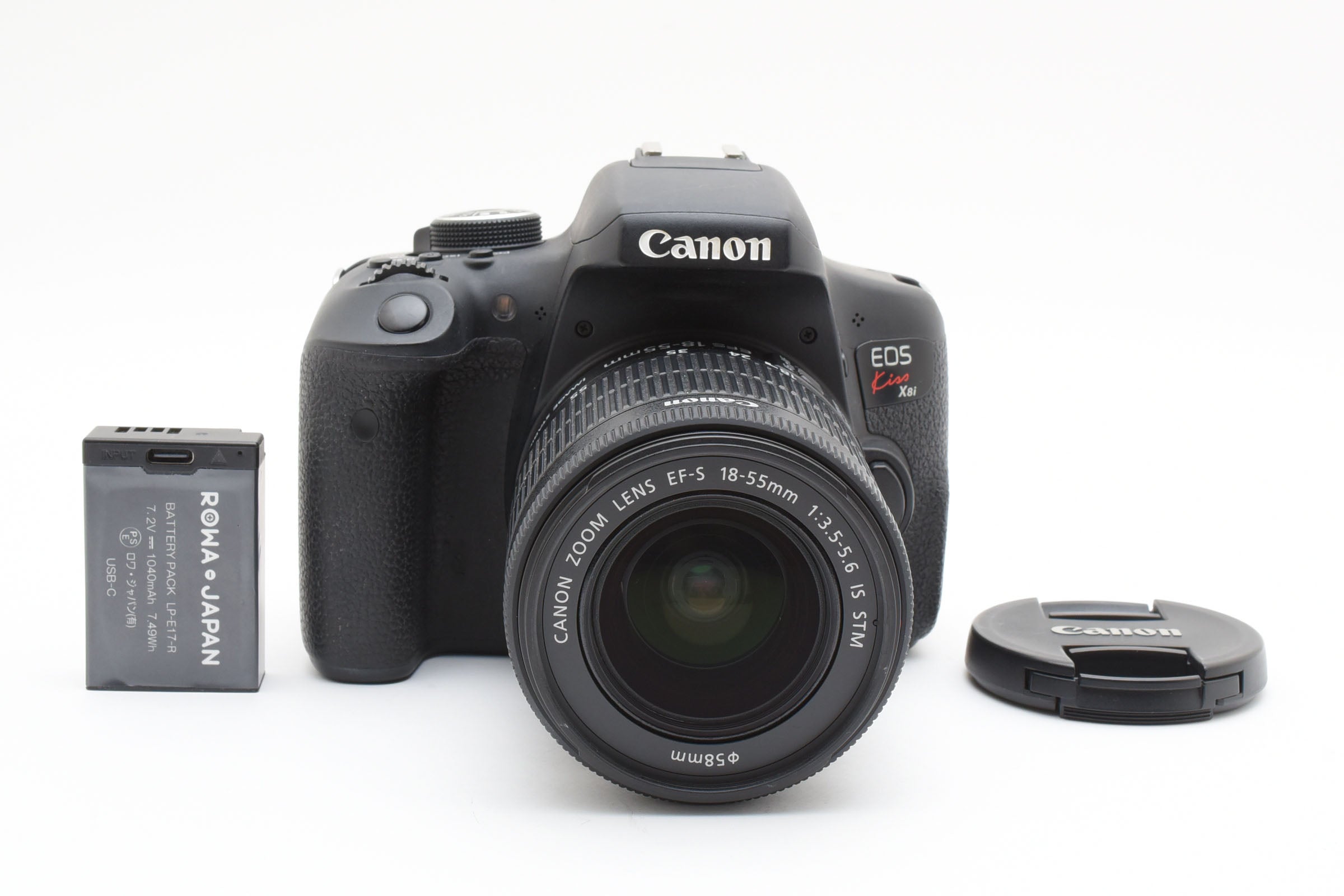 ★良品★ キヤノン Canon EOS KISS X8I EF-S18-55 IS STM レンズキット デジタル一眼レフ ブラック ★ L37#7605