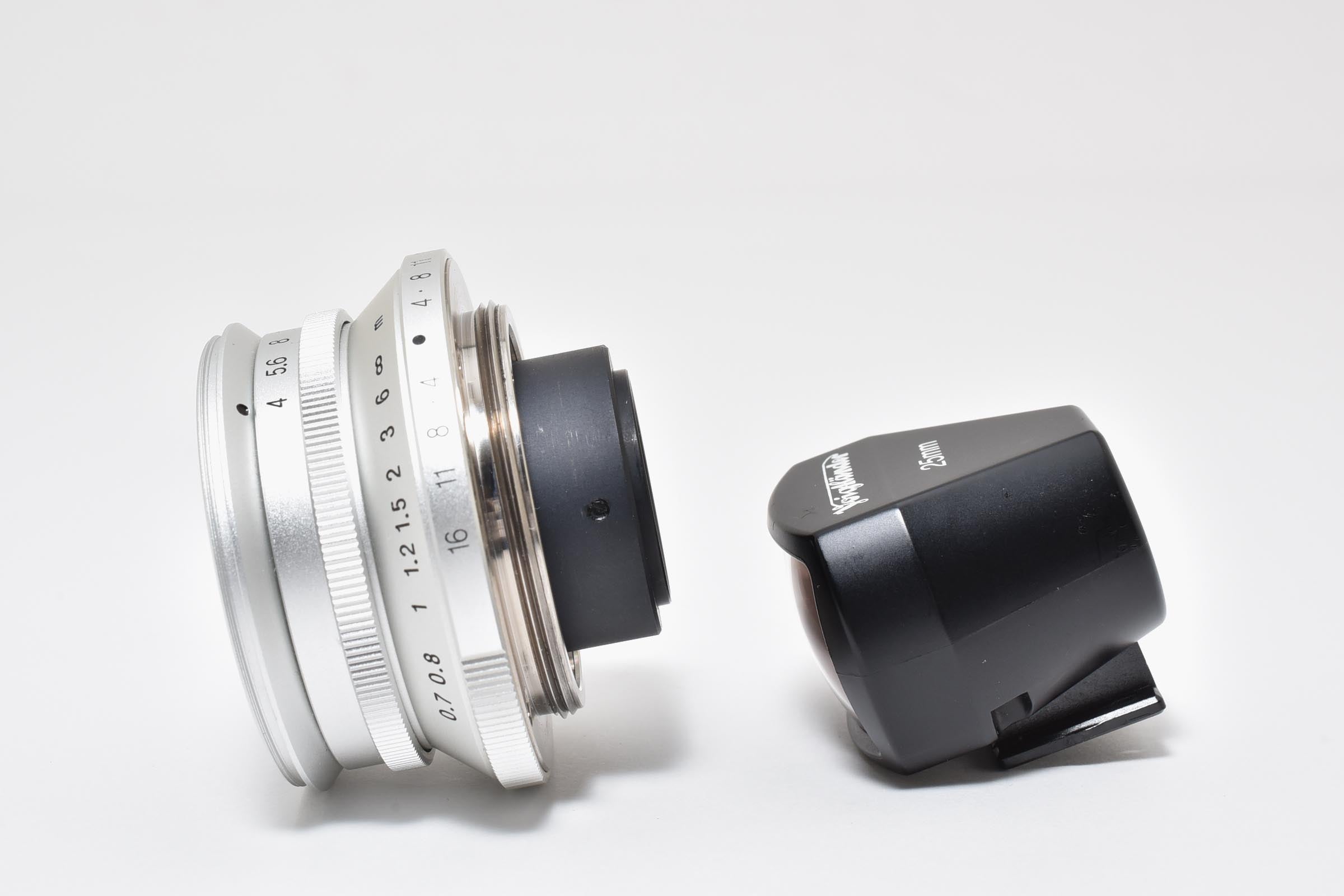 ★美品★ フォクトレンダー Voigtlander SNAPSHOT-SKOPAR 25MM F4 (ファインダー付) シルバー 単焦点レンズ 交換レンズ ★ L37#7714