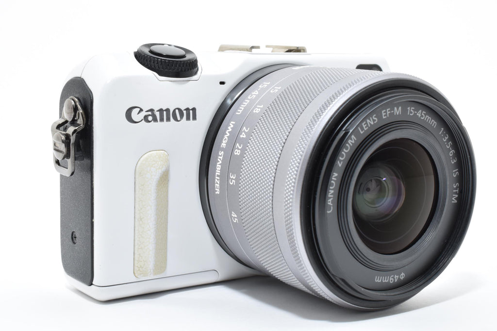 ★美品★ キヤノン Canon EOS M2 ボディ ホワイト EF-M 15-45mm F3.5-6.3 IS STM ★ L24#7060