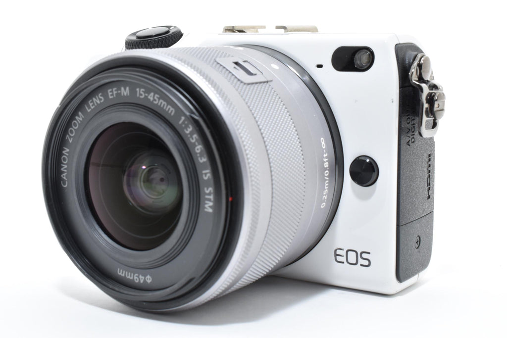 ★美品★ キヤノン Canon EOS M2 ボディ ホワイト EF-M 15-45mm F3.5-6.3 IS STM ★ L24#7060