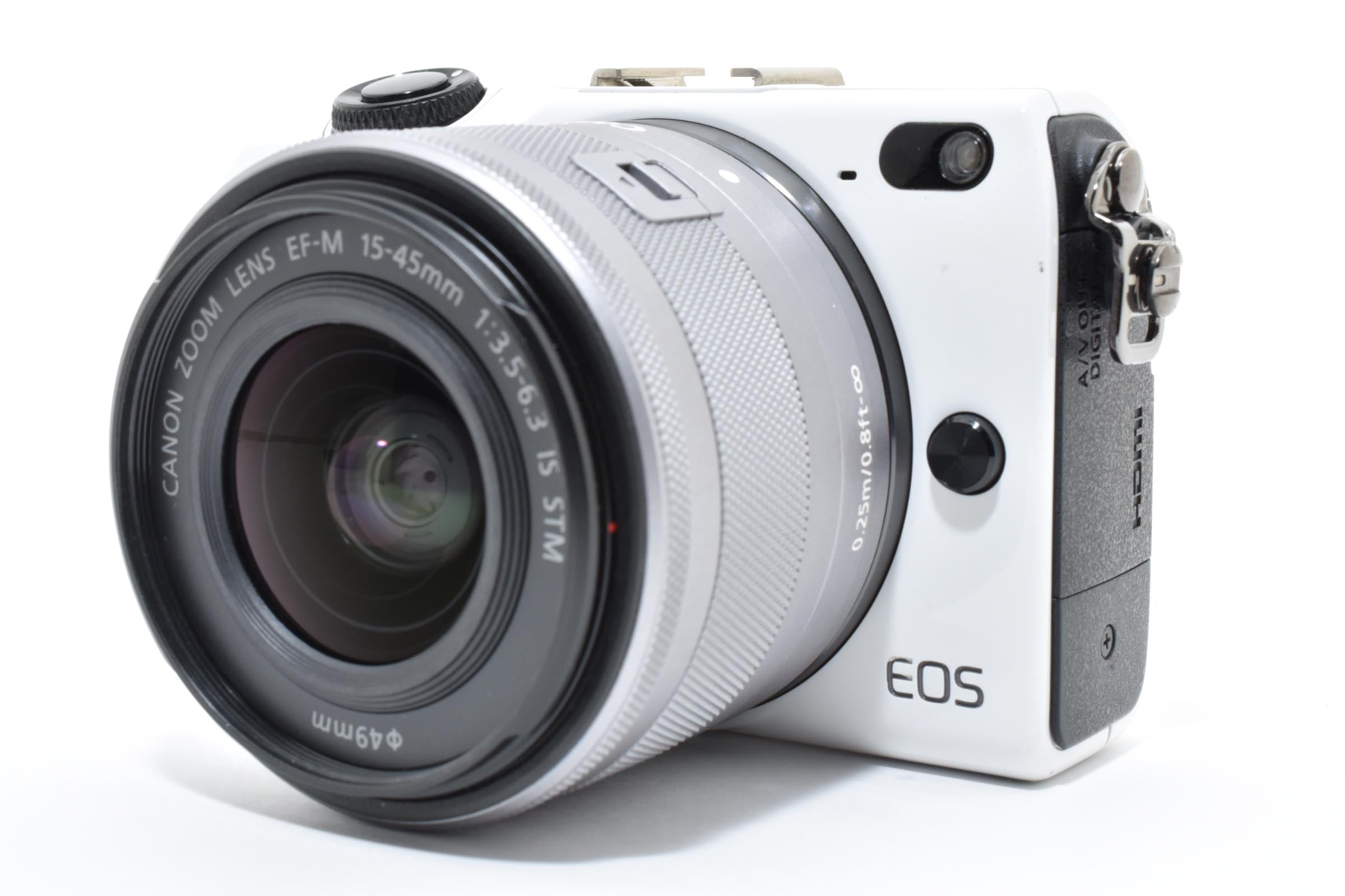 ★美品★ キヤノン Canon EOS M2 ボディ ホワイト EF-M 15-45mm F3.5-6.3 IS STM ★ L24#7060