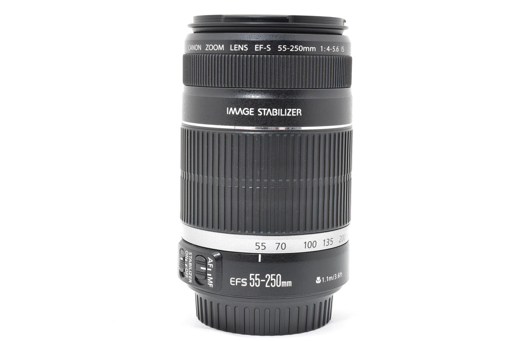 ★美品★ キヤノン Canon EF-S 55-250MM F4-5.6 IS ブラック 望遠ズームレンズ ★ L33#7934