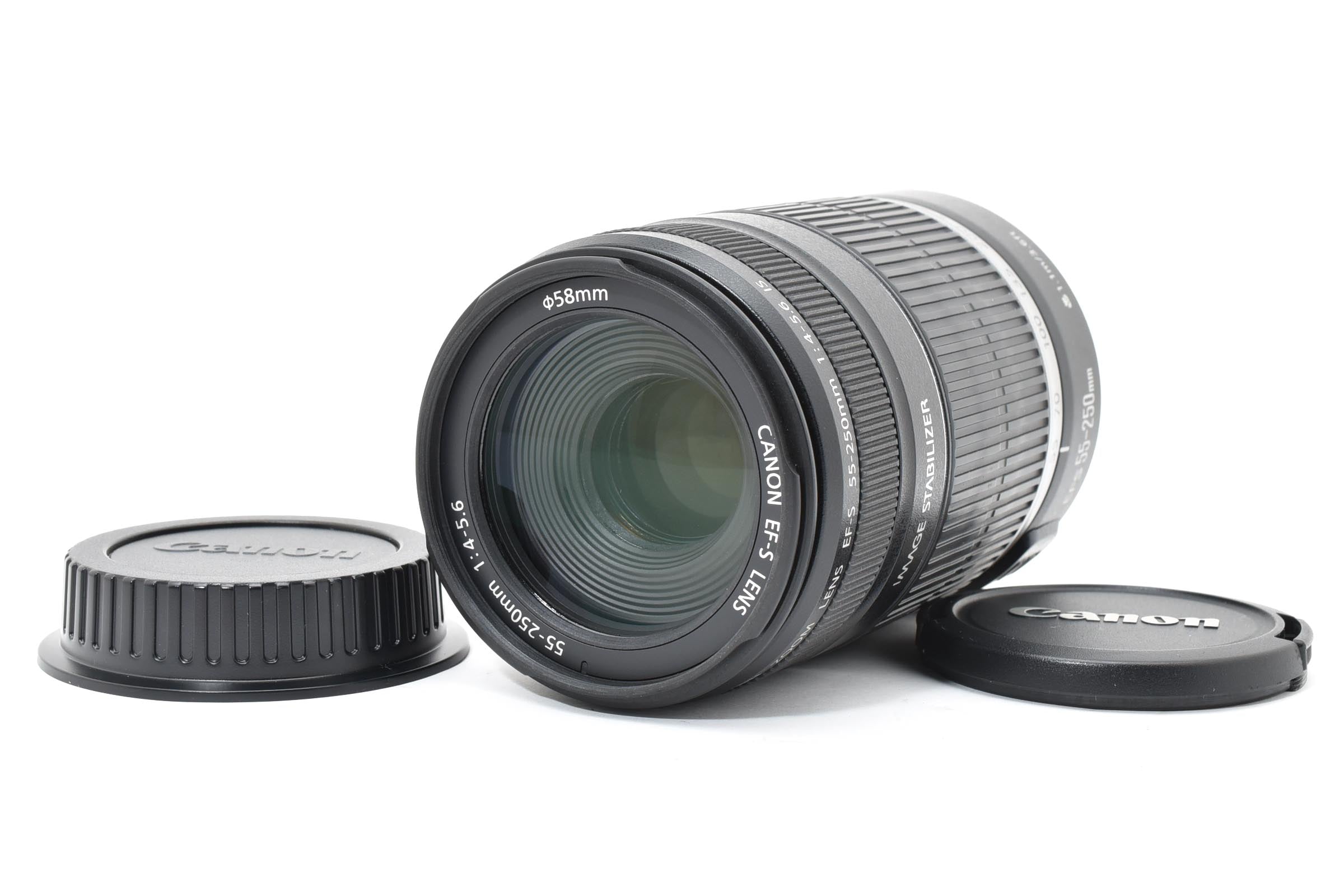 ★美品★ キヤノン Canon EF-S 55-250MM F4-5.6 IS ブラック 望遠ズームレンズ ★ L33#7934