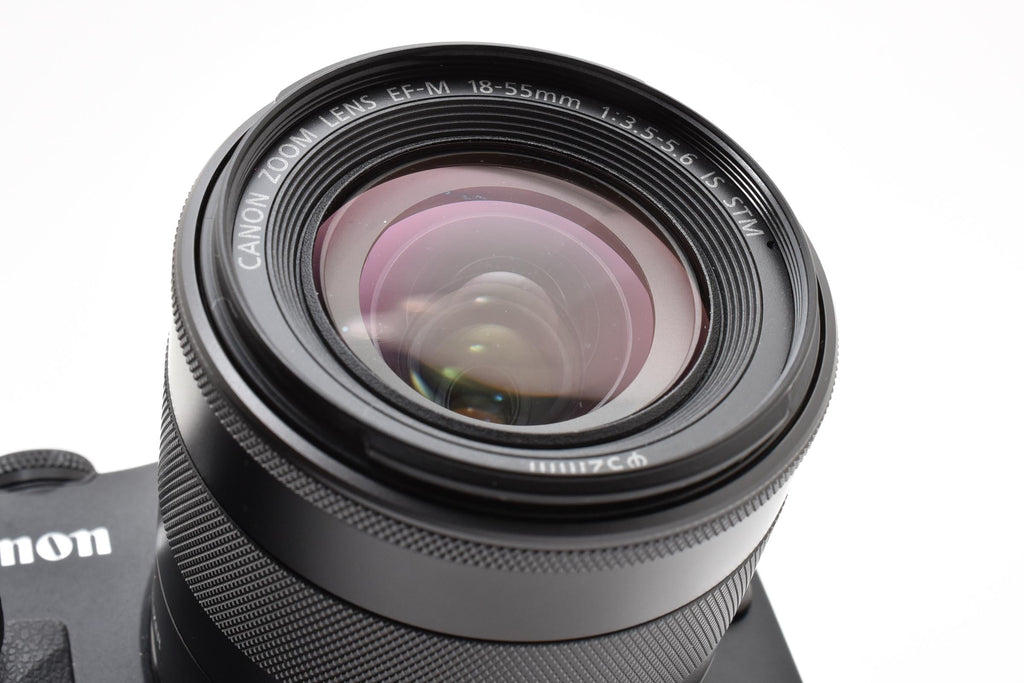 ★美品★ キヤノン CANON EOS M ブラック 18-55MM 90EXストロボ付き ミラーレス一眼 ★ #8322