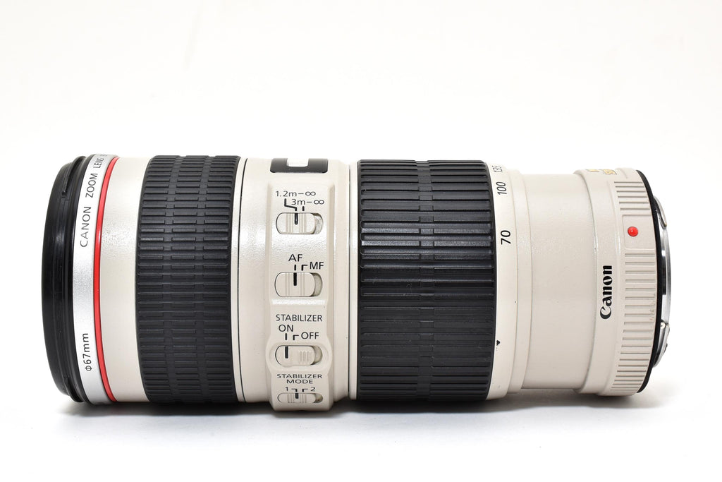 ★良品★ キヤノン Canon EF70-200MM F4L IS USM ホワイト 望遠ズームレンズ ★ L49#7915