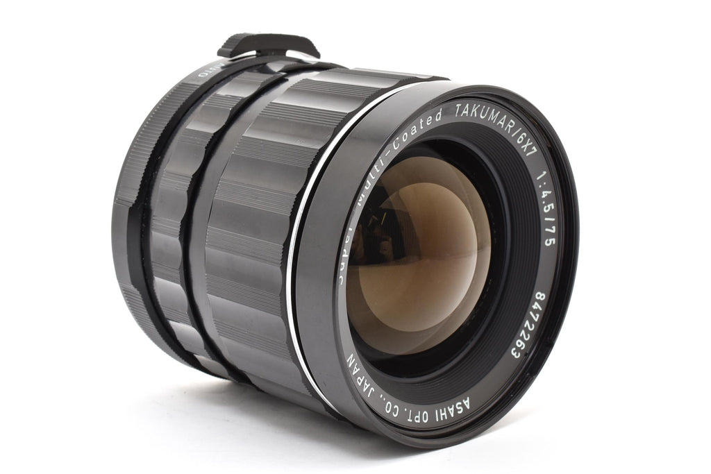 ★美品★ ペンタックス PENTAX SUPER-MULTI-COATED TAKUMAR 75mm F4.5 6×7 フィルター付き ★ L99#8040