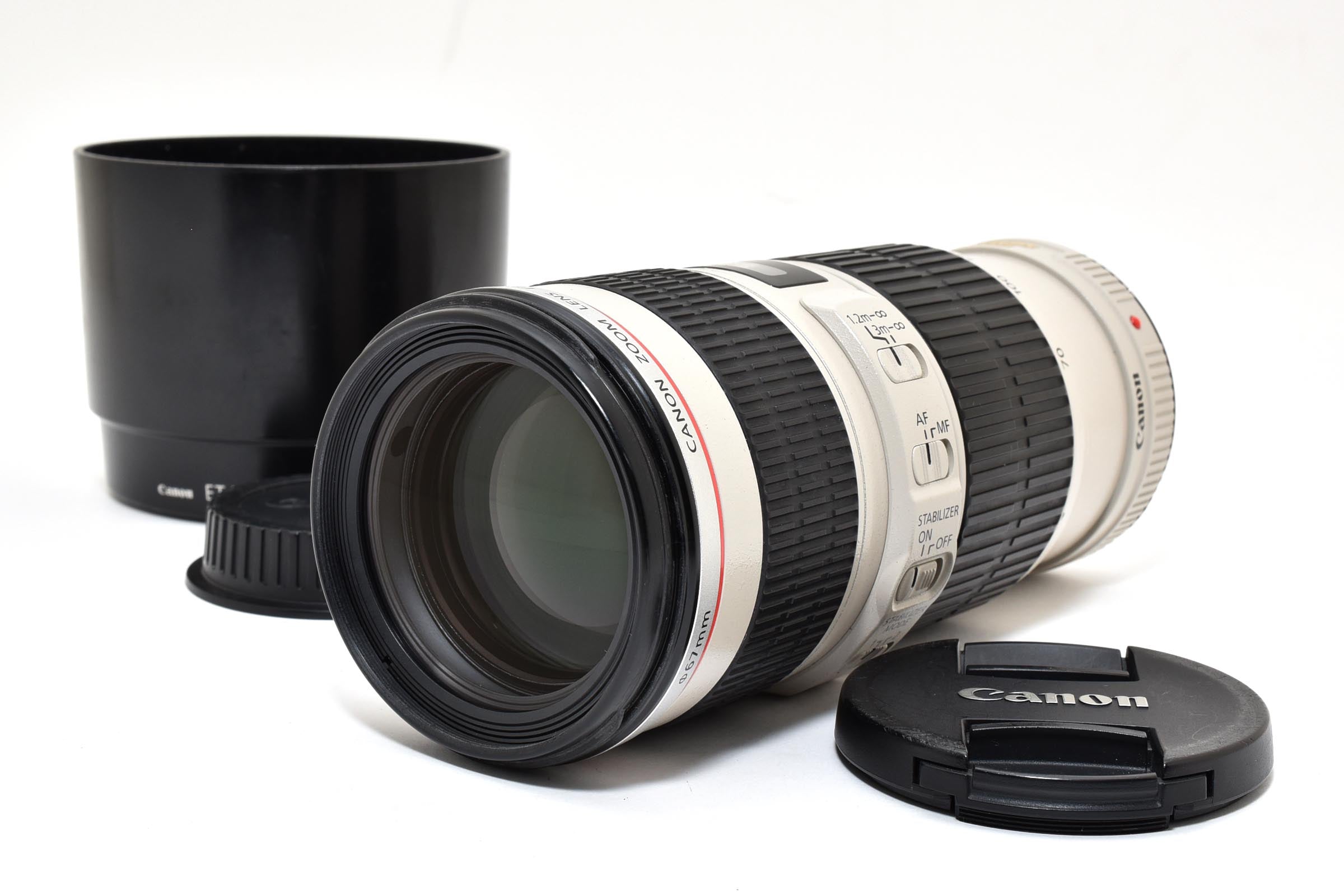 ★良品★ キヤノン Canon EF70-200MM F4L IS USM ホワイト 望遠ズームレンズ ★ L49#7915