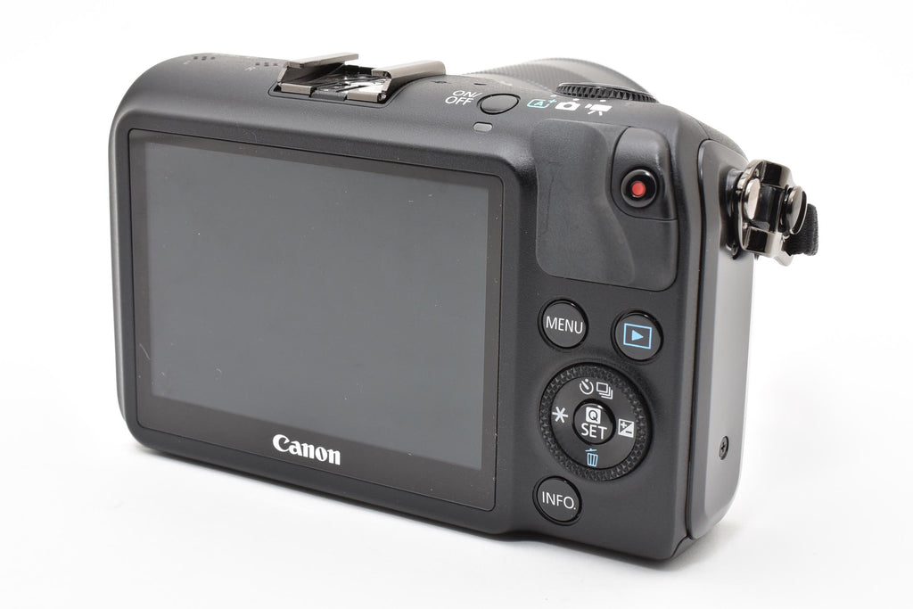 ★美品★ キヤノン CANON EOS M ブラック 18-55MM 90EXストロボ付き ミラーレス一眼 ★ #8322