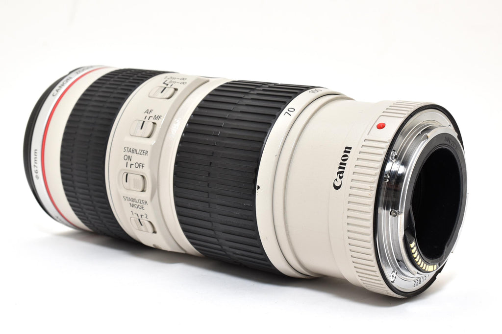 ★良品★ キヤノン Canon EF70-200MM F4L IS USM ホワイト 望遠ズームレンズ ★ L49#7915